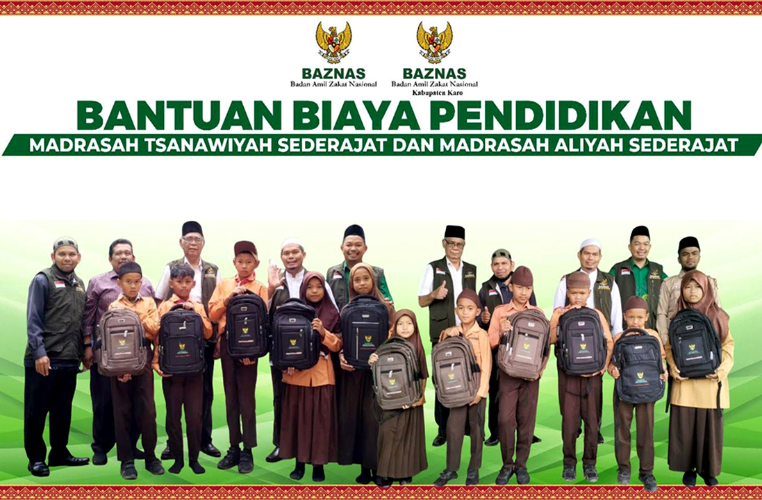 BAZNAS Kabupaten Karo Salurkan Bantuan Pendidikan untuk Madrasah Tsanawiyah dan Aliyah Sederajat
