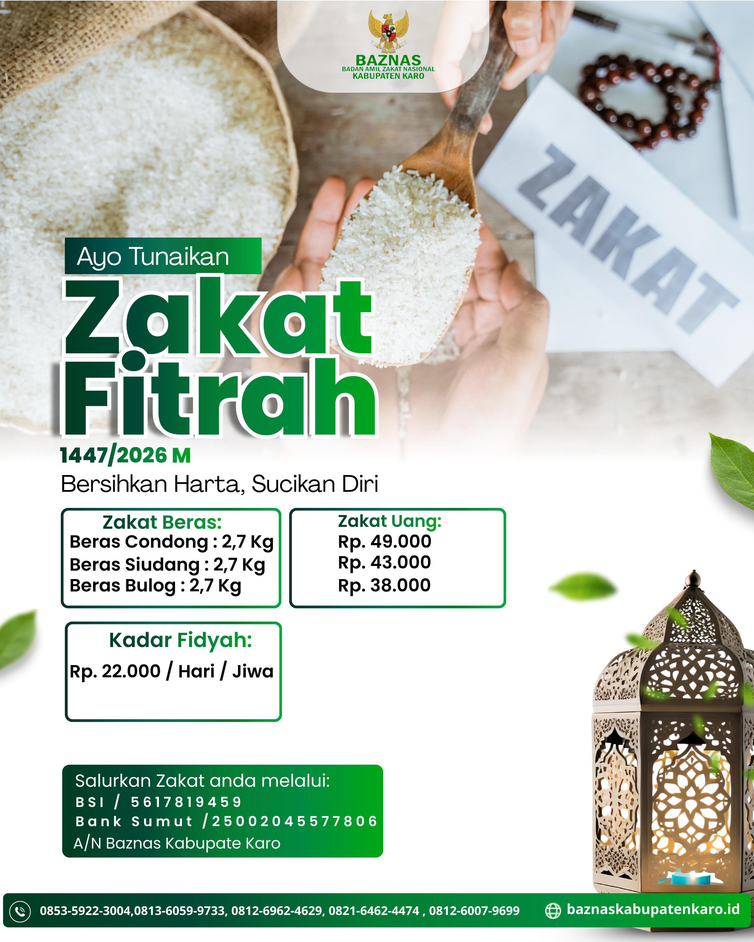 Penetapan Kadar Zakat fitrah 1447 H/2026 M